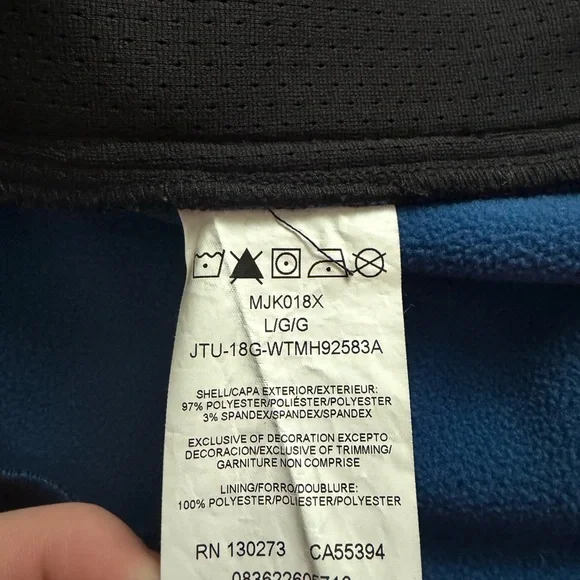 Wrangler Water Repellent Trail Vest Mens Size Large Blue/Black Full Zip MJK018X - Picture 8 of 8